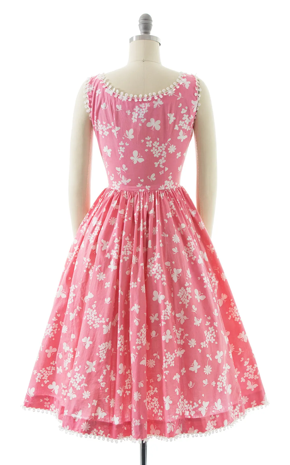 1950s Lanz Butterfly Floral Novelty Print Sundress | xx-small