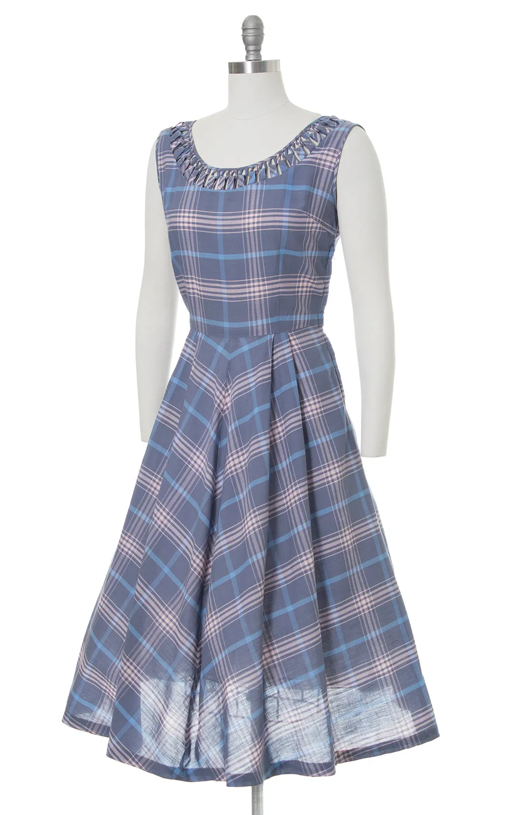 1950s Plaid Cotton Sundress & Bolero Set | medium