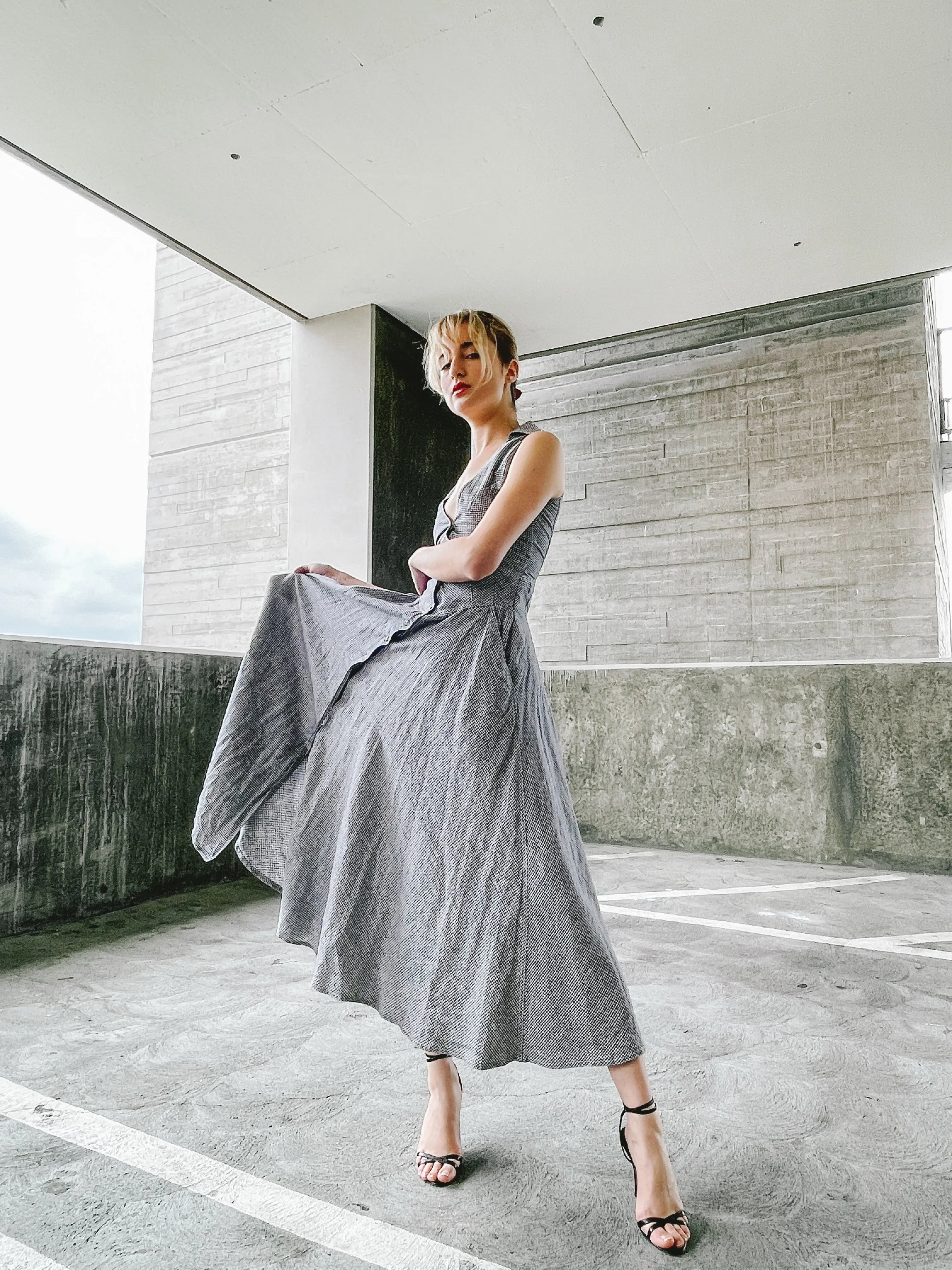 1990s Thierry Mugler Linen Sundress