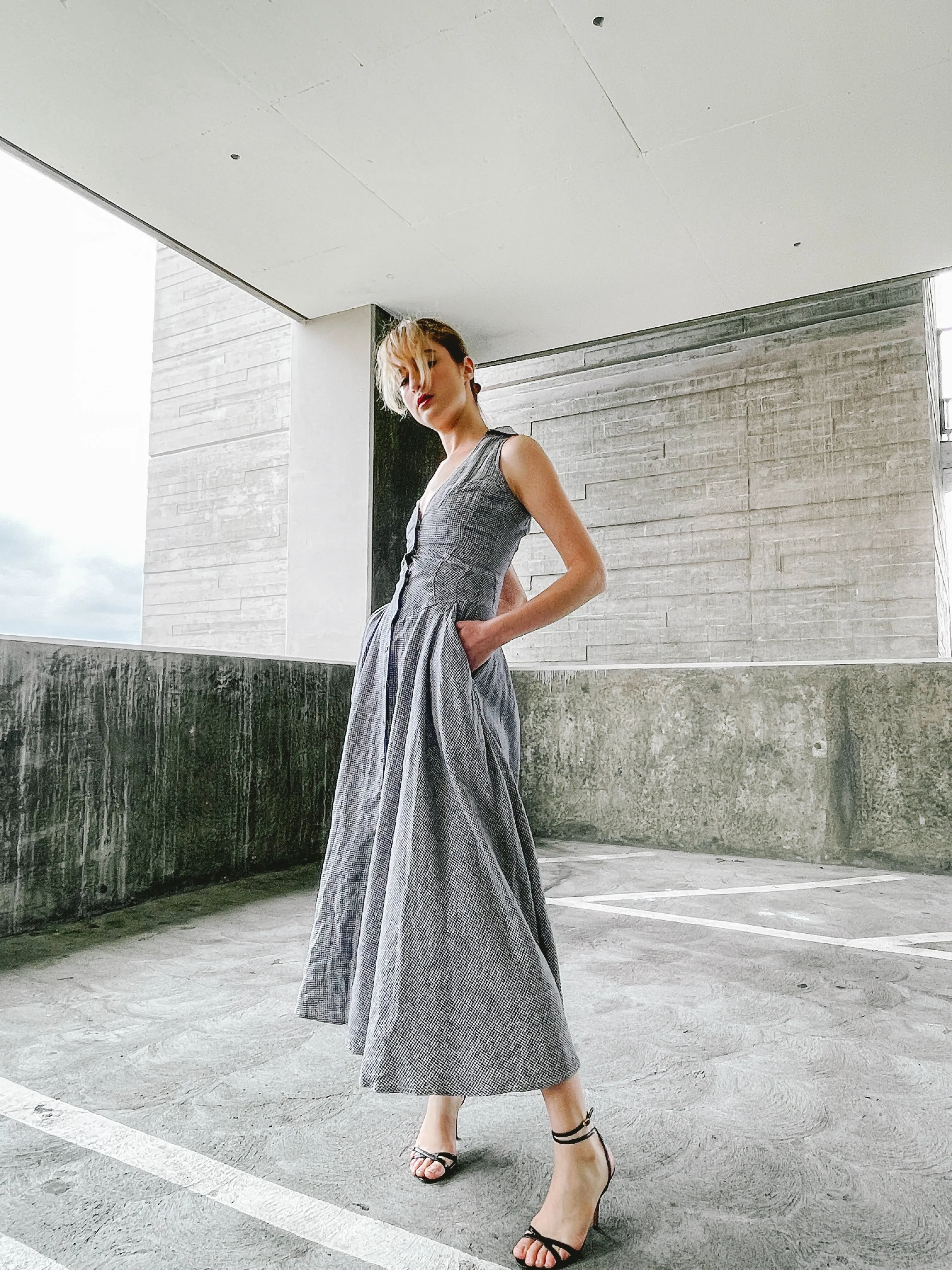 1990s Thierry Mugler Linen Sundress