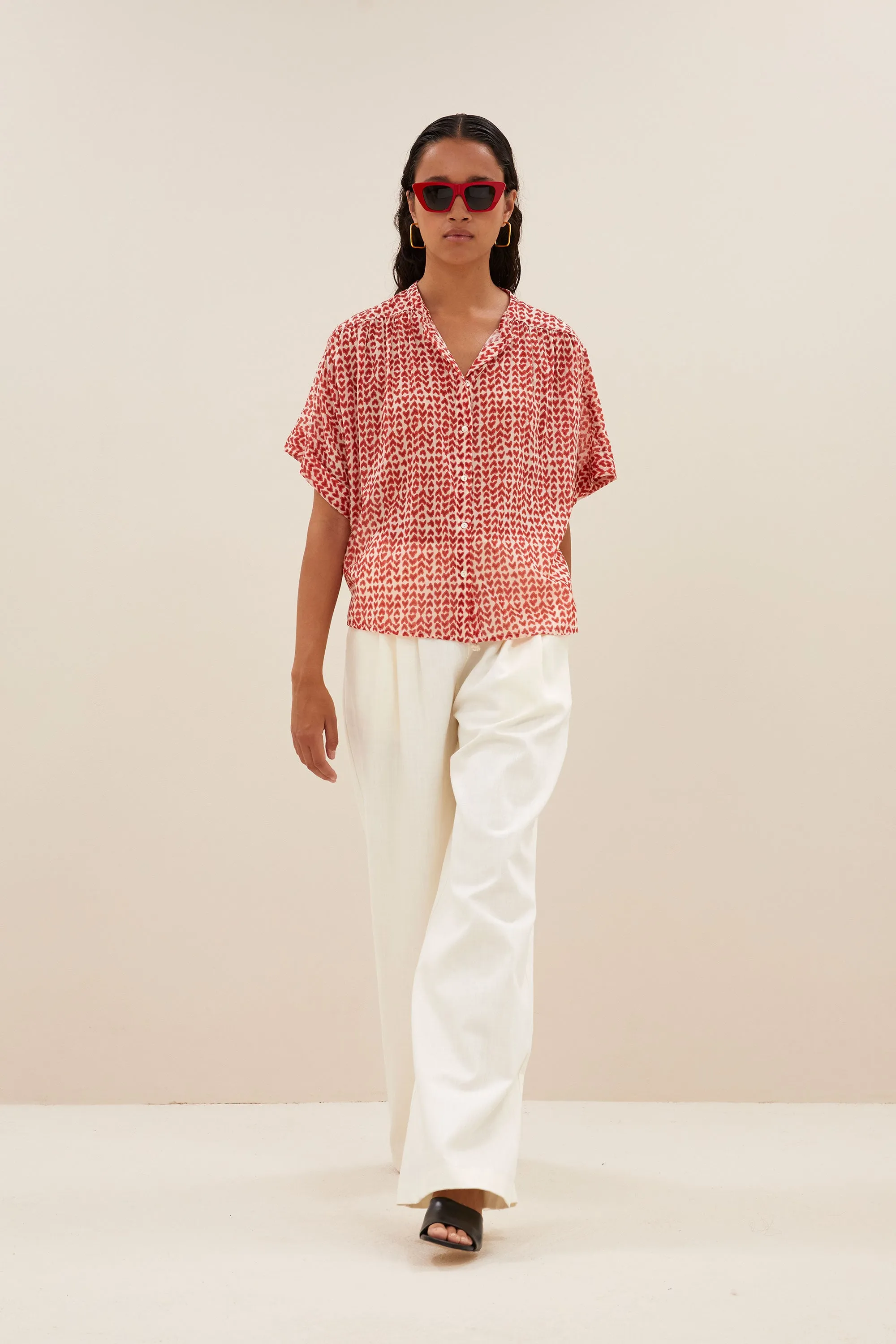 alex love blouse | love print