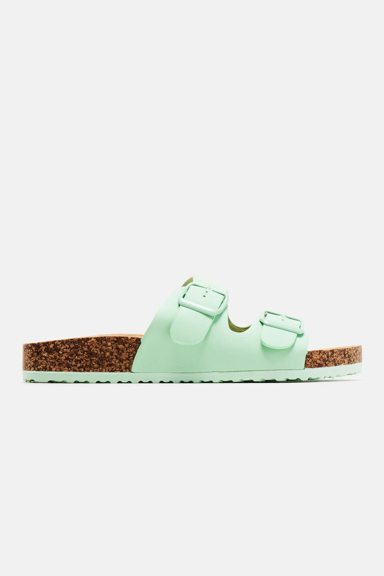 Amozae-Adriana Buckle Slides - Mint