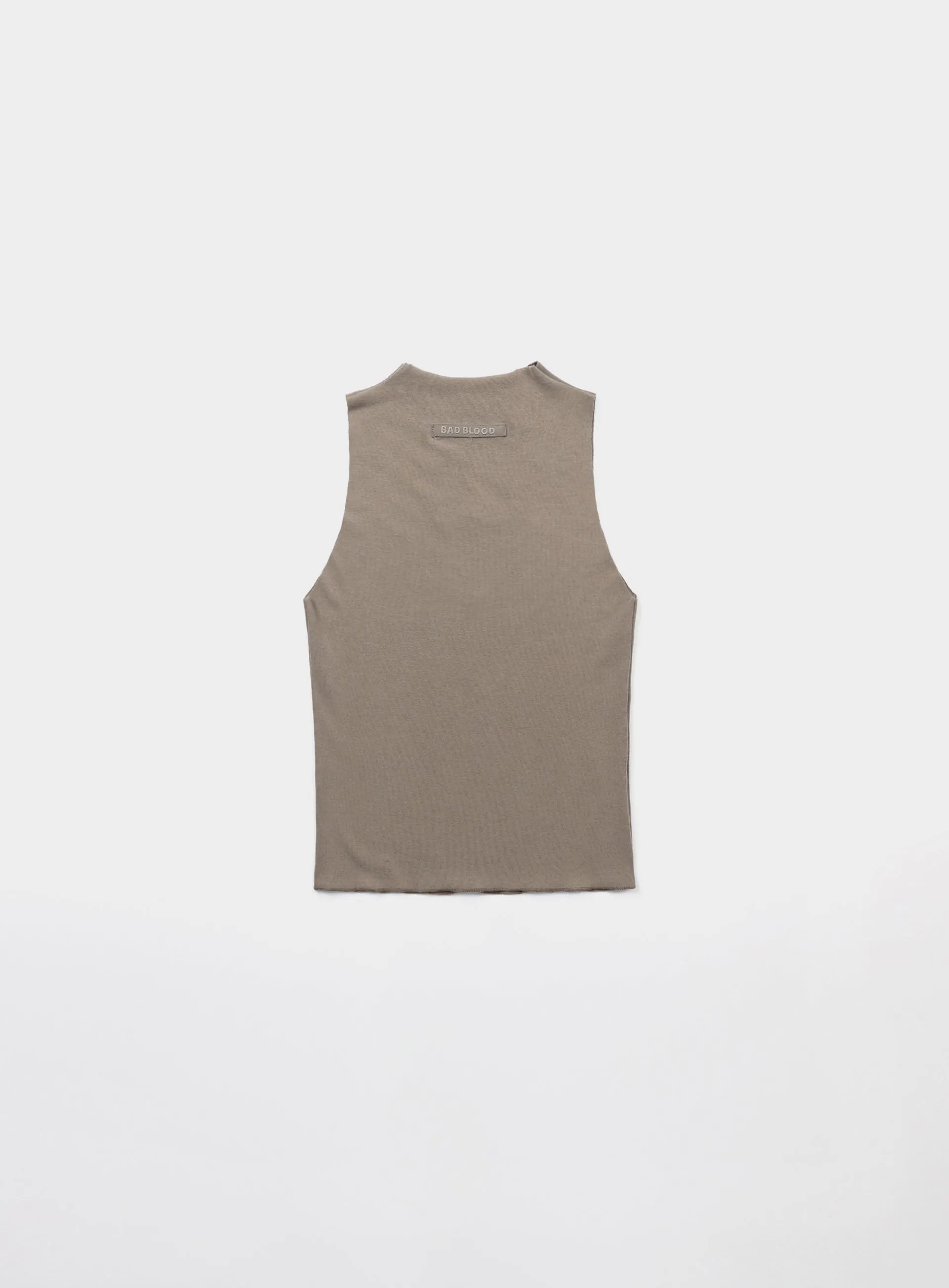 Badblood Beyond Soft Mockneck Tank Tobacco