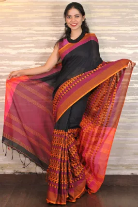 Begampuri woven wrap in 1 minute saree