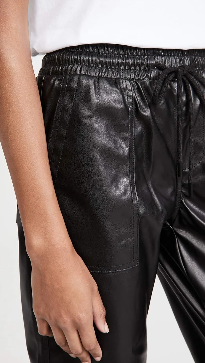[BLANKNYC] Womens Vegan Leather Jogger, Comfortable & Stylish Pantspants
