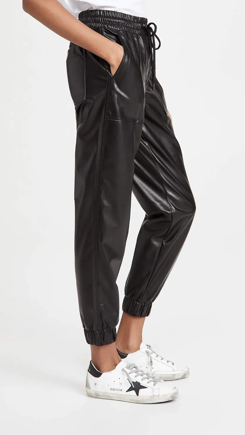 [BLANKNYC] Womens Vegan Leather Jogger, Comfortable & Stylish Pantspants