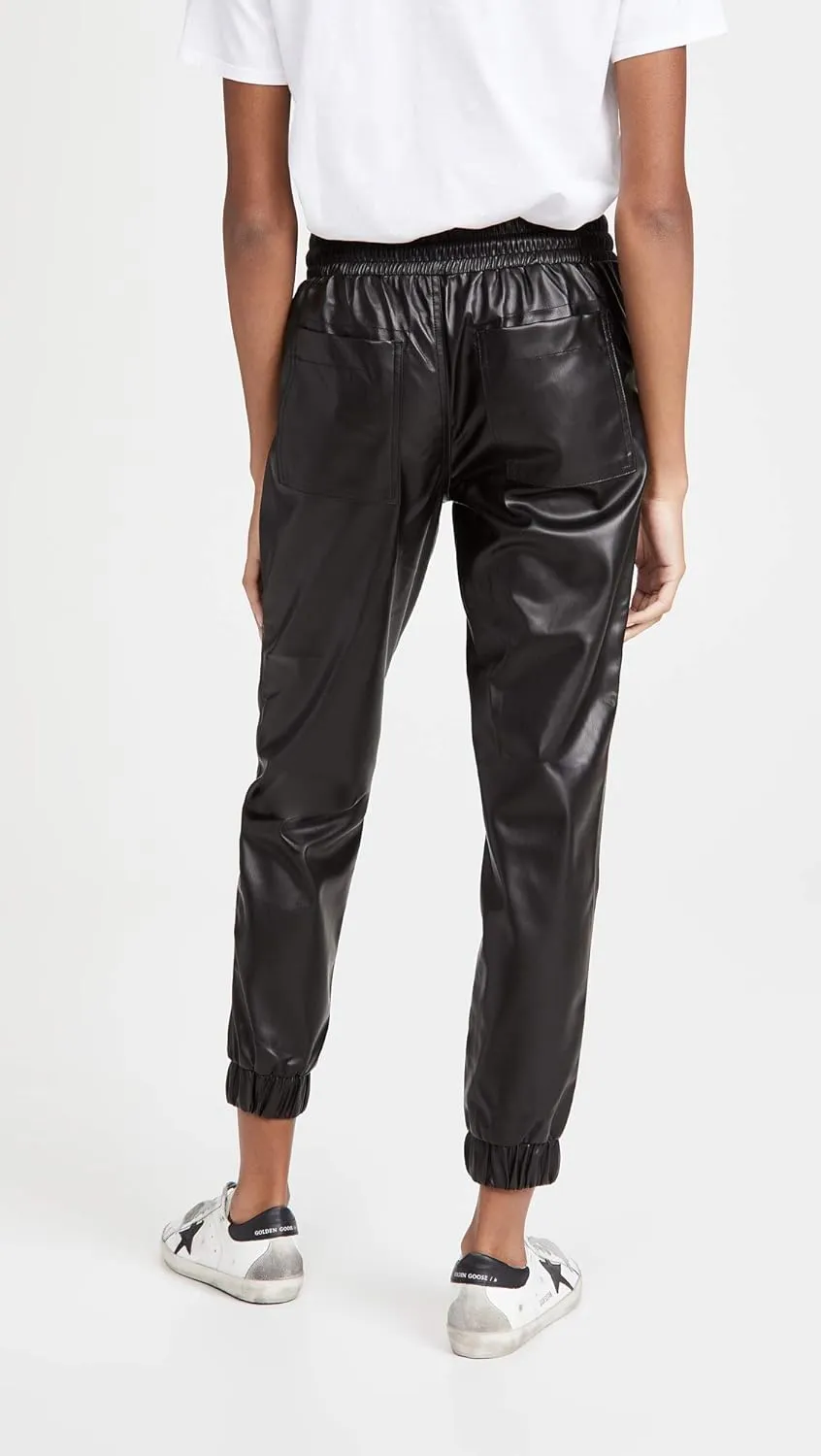 [BLANKNYC] Womens Vegan Leather Jogger, Comfortable & Stylish Pantspants