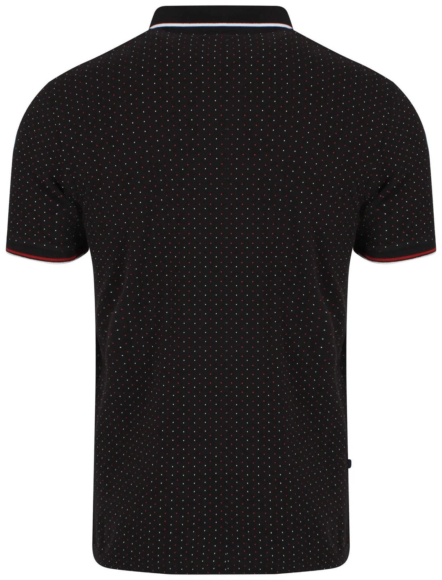 Brushwood Polkadot Polo Shirt in Black - Le Shark