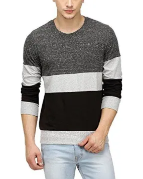 Campus Sutra Men Tri Colour Full Sleeve T-Shirt