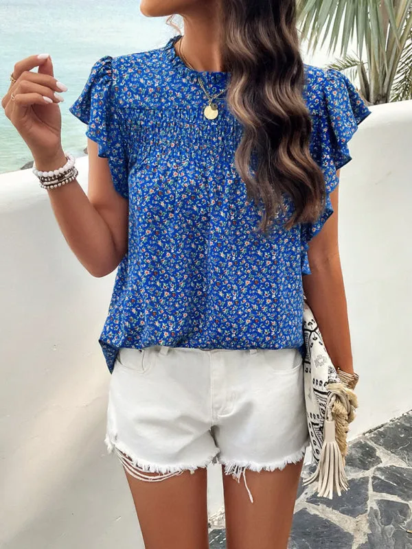 Carmella Women's Spring And Summer Foreign Trade Temperament Casual Printed Blouse