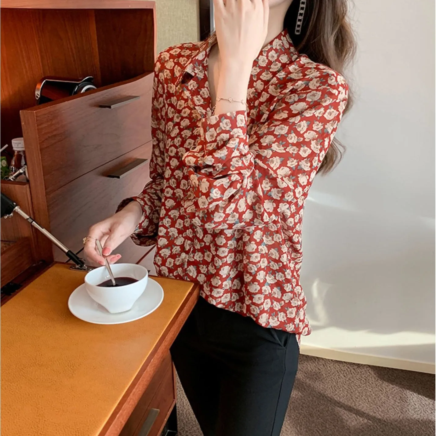 Chiffon Floral Shirt
