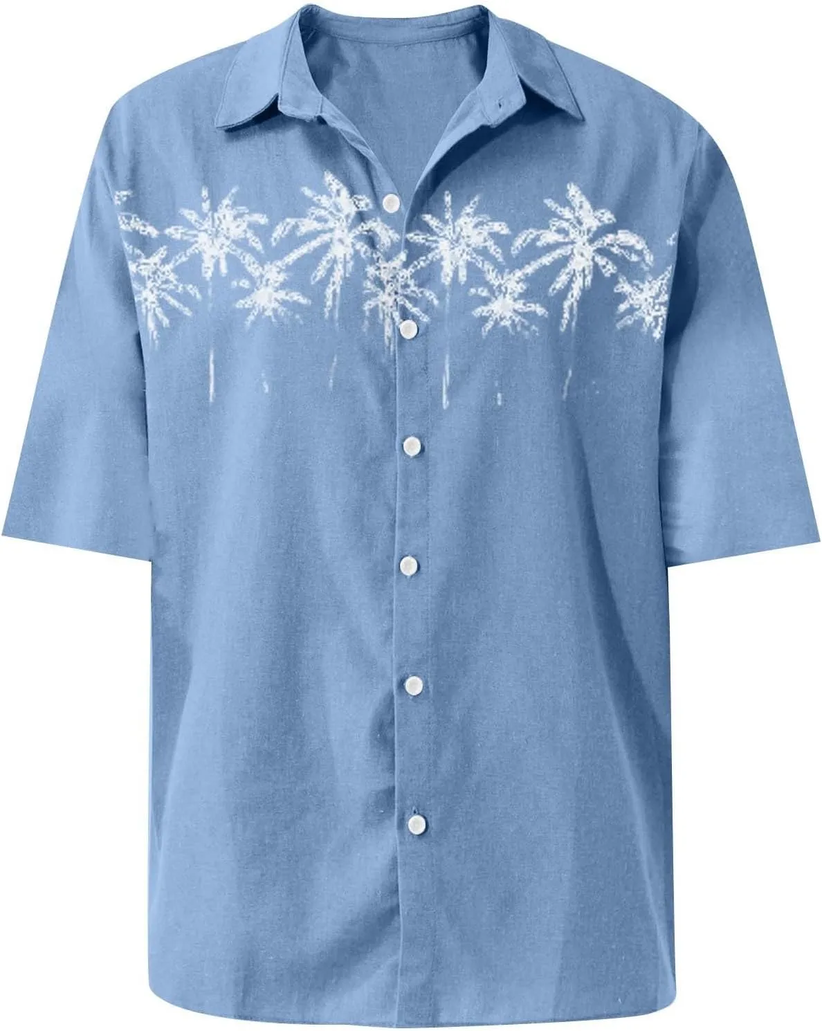 Comfortable T-Shirt Printing Buckle Lapel Short Sleeve Shirt Top Soft and Comfortable T-Shirts for Men Men's