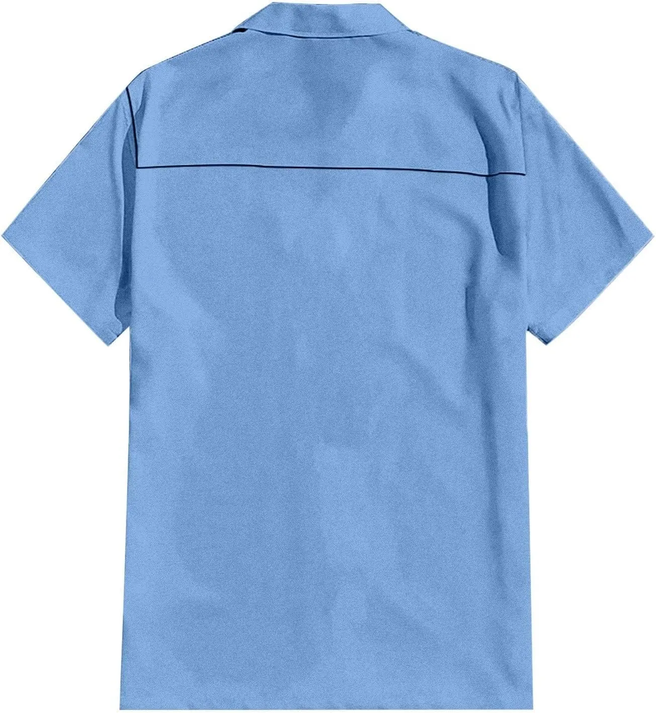 Comfortable T-Shirt Printing Buckle Lapel Short Sleeve Shirt Top Soft and Comfortable T-Shirts for Men Men's