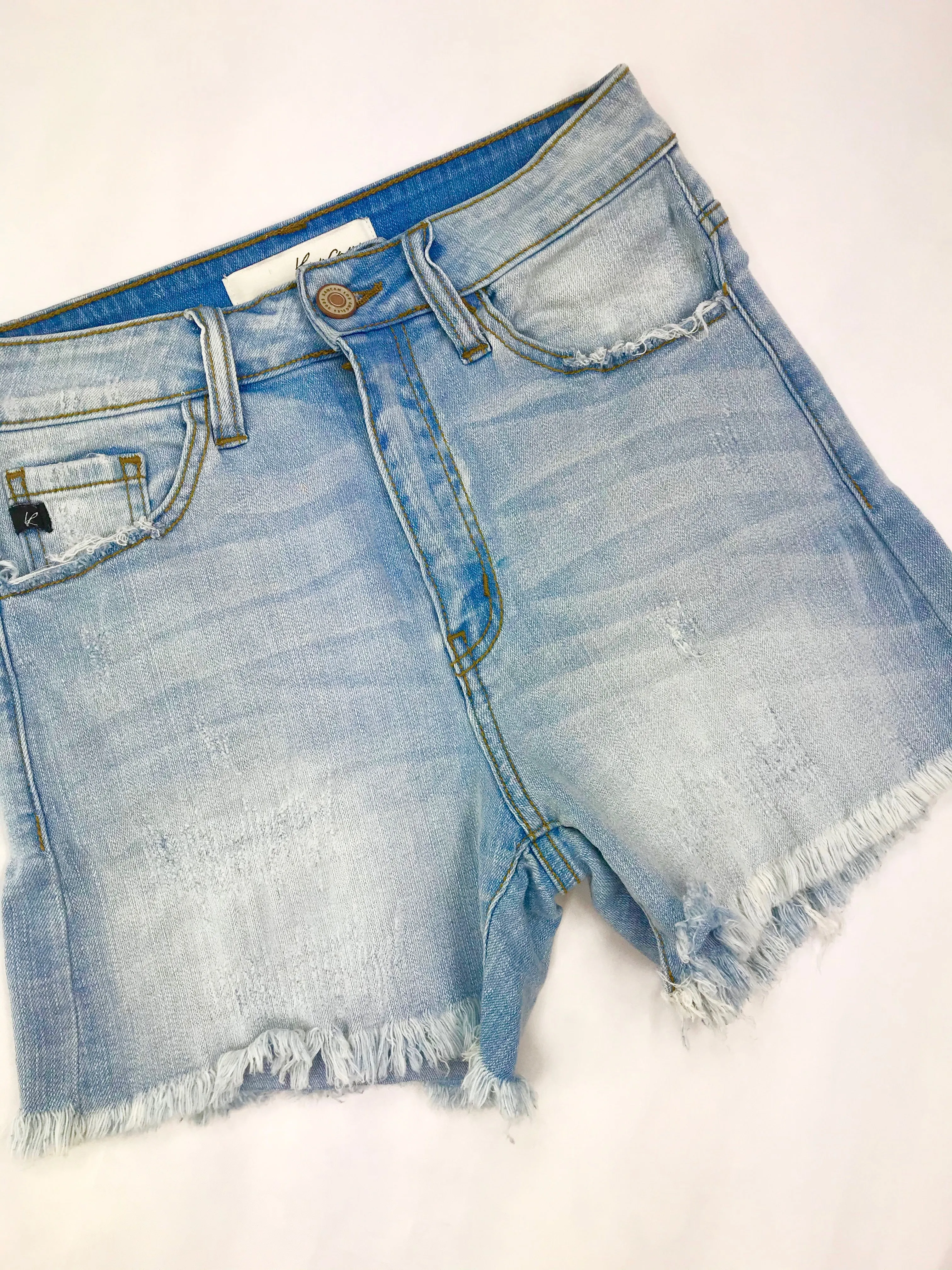 Distressed Denim Shorts
