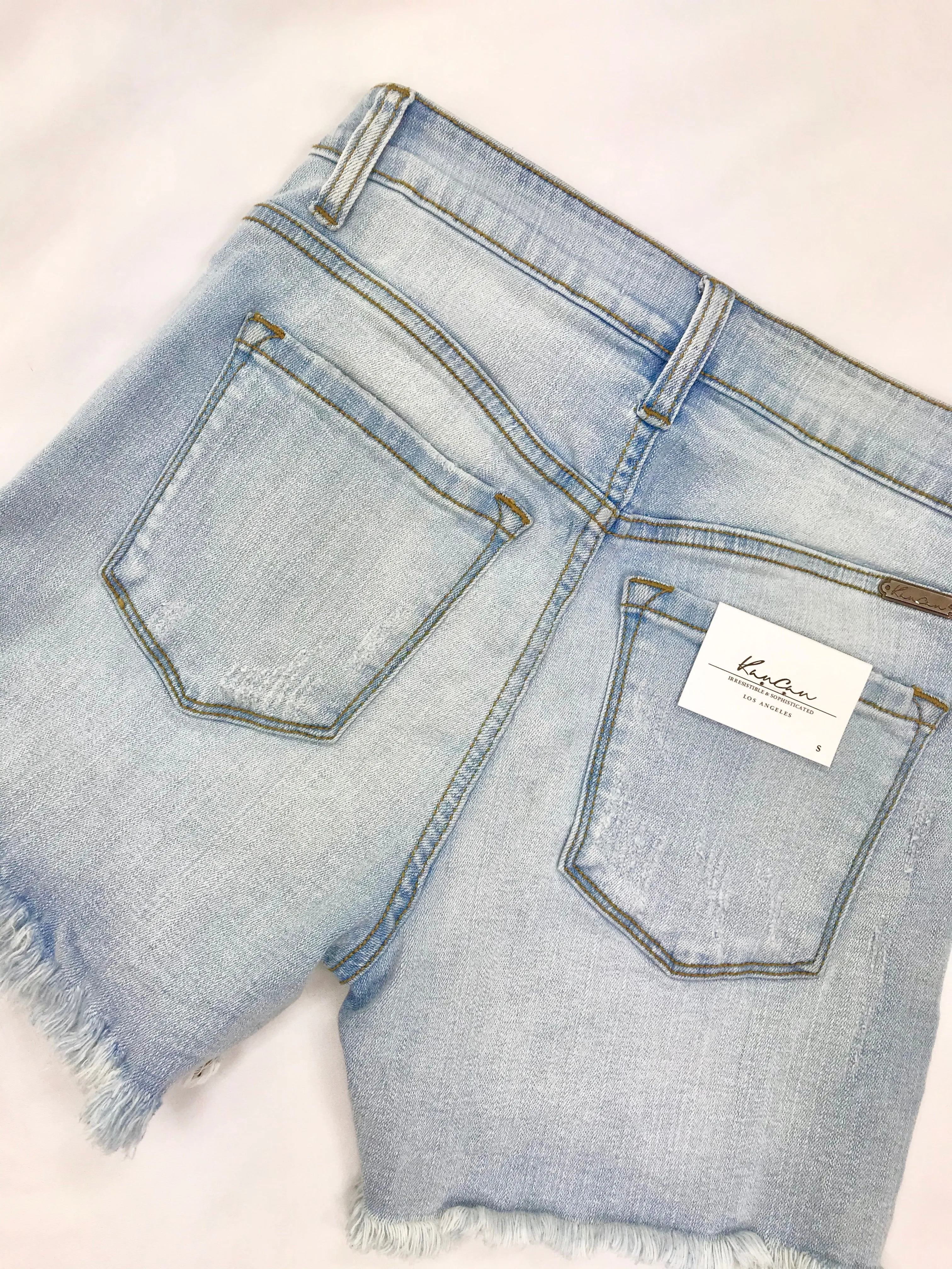 Distressed Denim Shorts