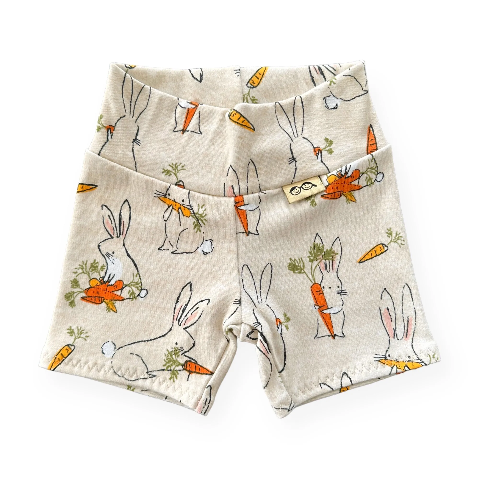 Easter Bunnies with Carrots Biker Shorts Lounge Set