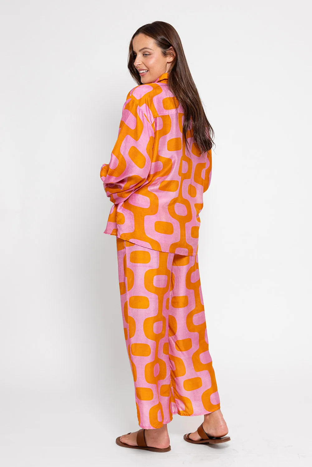 JOE PANT LIMA PINK & ORANGE