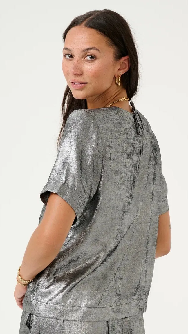 KA LORINA BLOUSE - SILVER
