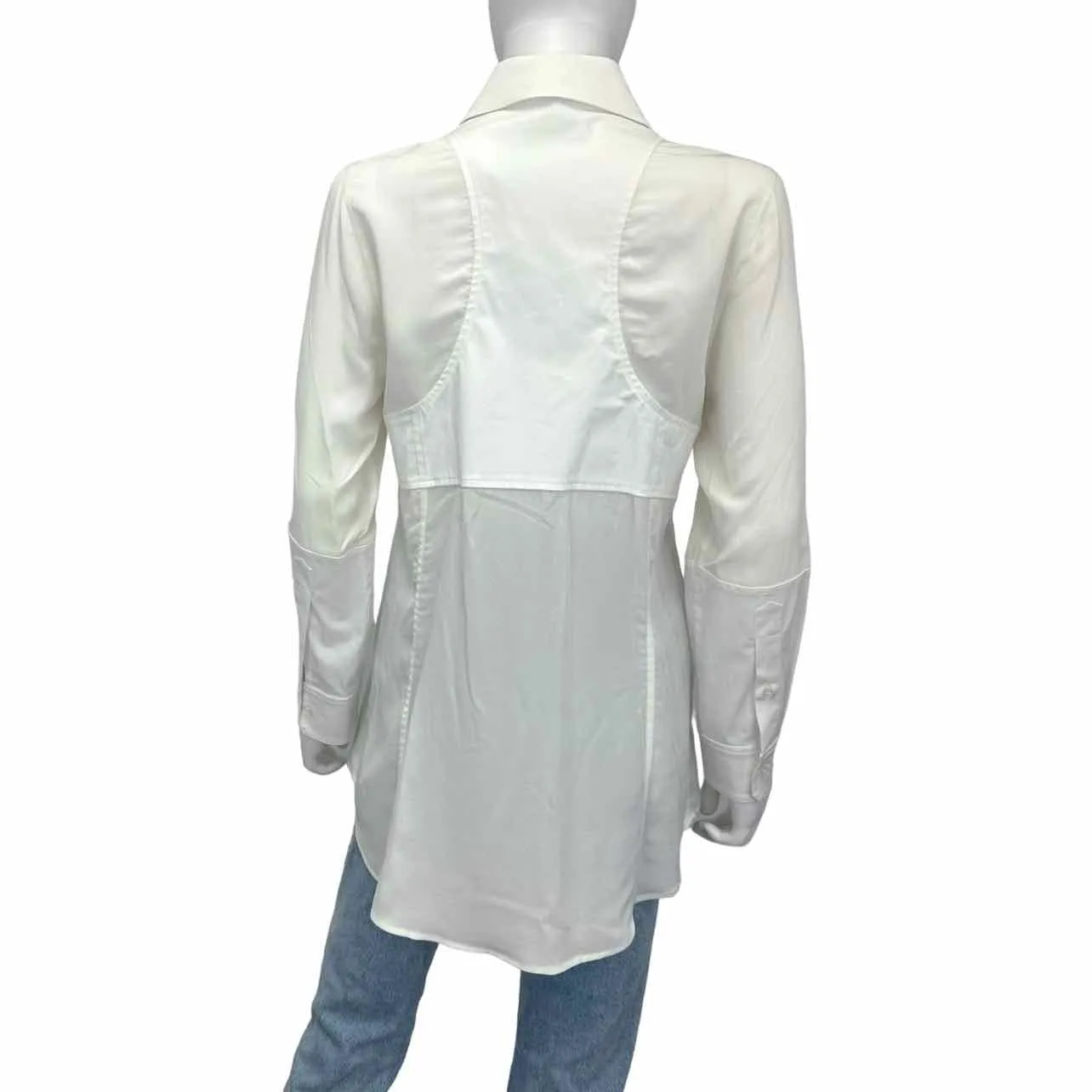 KAUFMANFRANCO White Cutout Blouse Size S