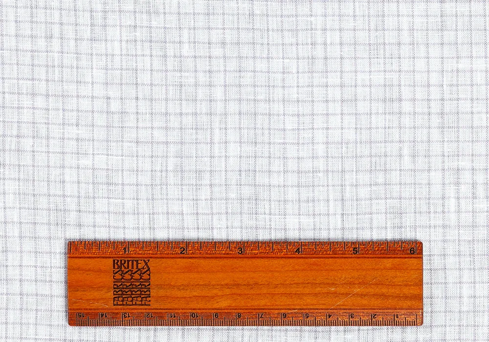 Lavender Windowpane Check Linen