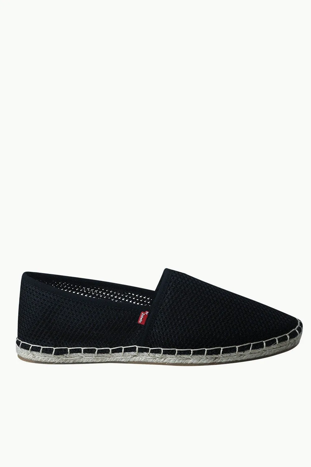 Mens Black Mesh Basque Espadrilles