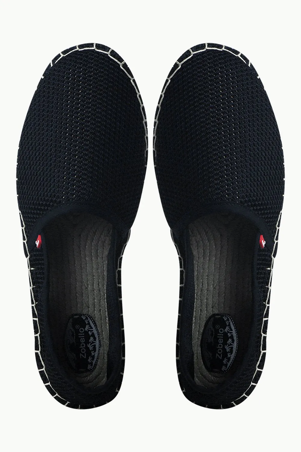 Mens Black Mesh Basque Espadrilles