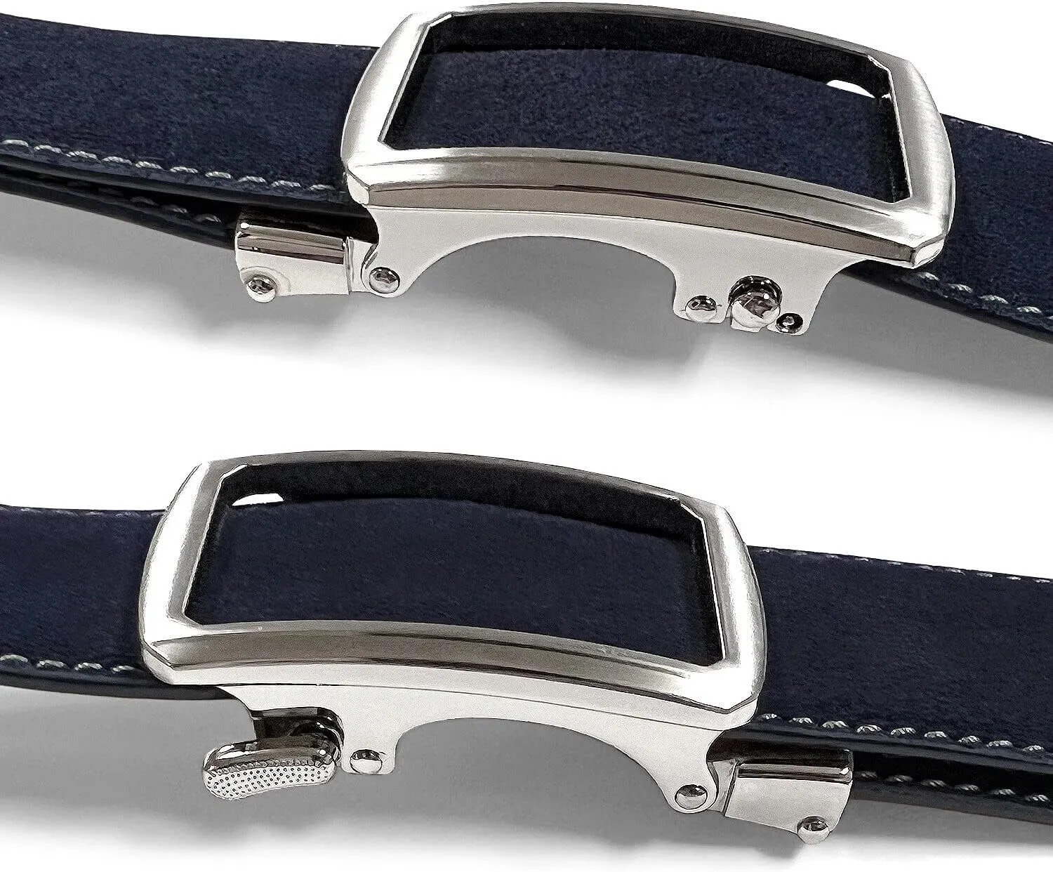 Men's Suede Leather Belt Genuine Leather Casual Dress Belt or Ratchet Belt Multi Color & Width Style