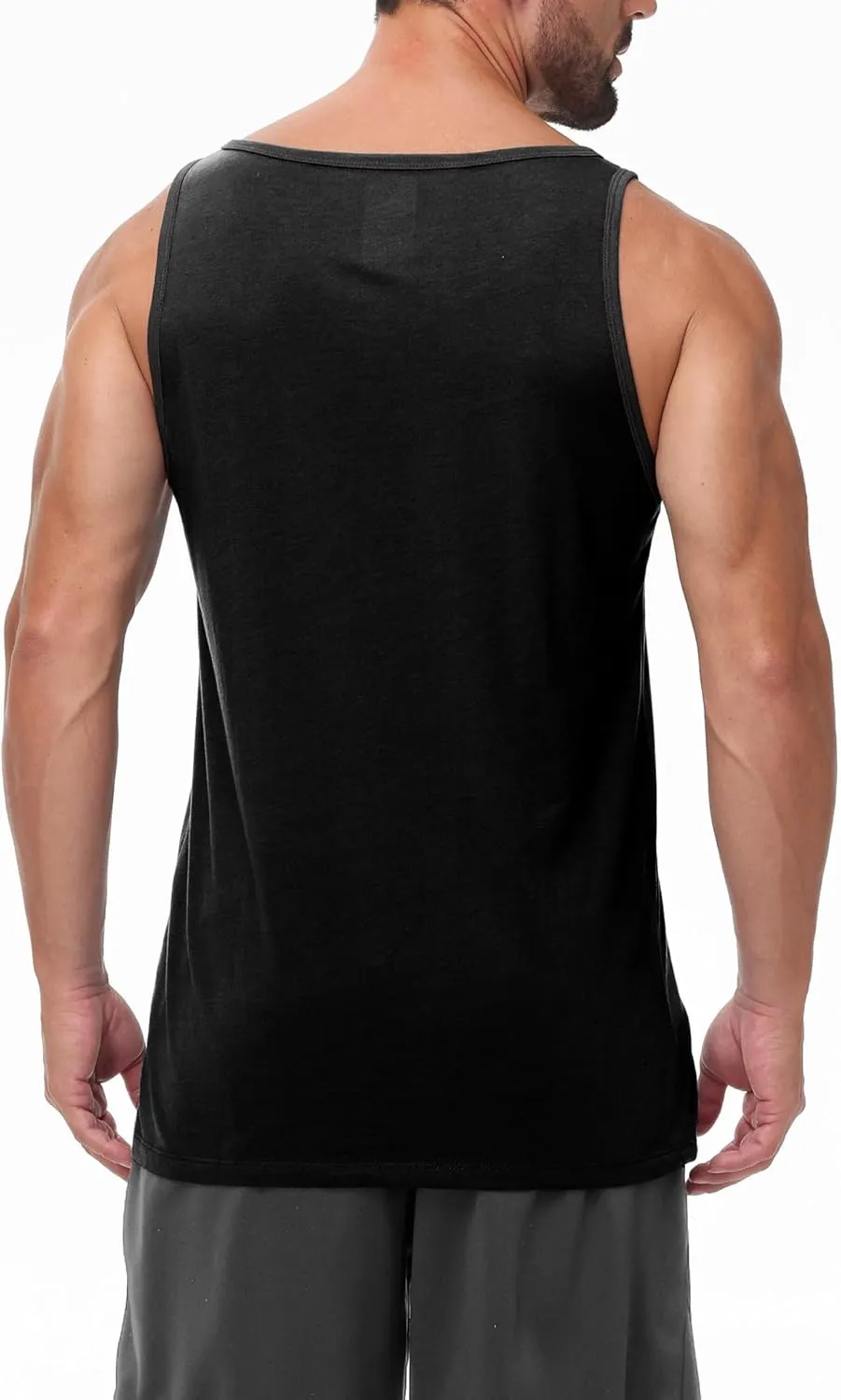 Mens Tank Top Sleeveless Muscle Shirts Soft Cotton Casual T Shirt for Gym Workout