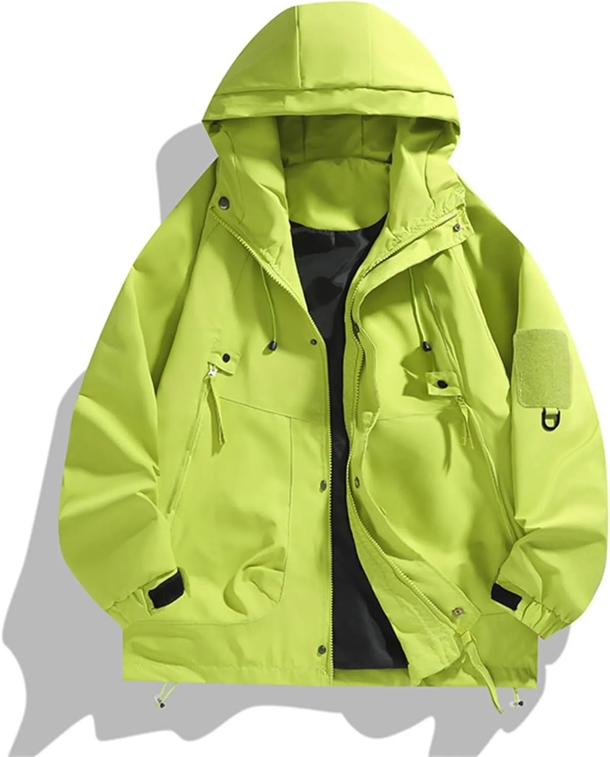 Military Tactical Jacket for Men Outdoor Hiking Soft Shell Lightweight Waterproof Rain Jackets Full Zip Hooded Coats