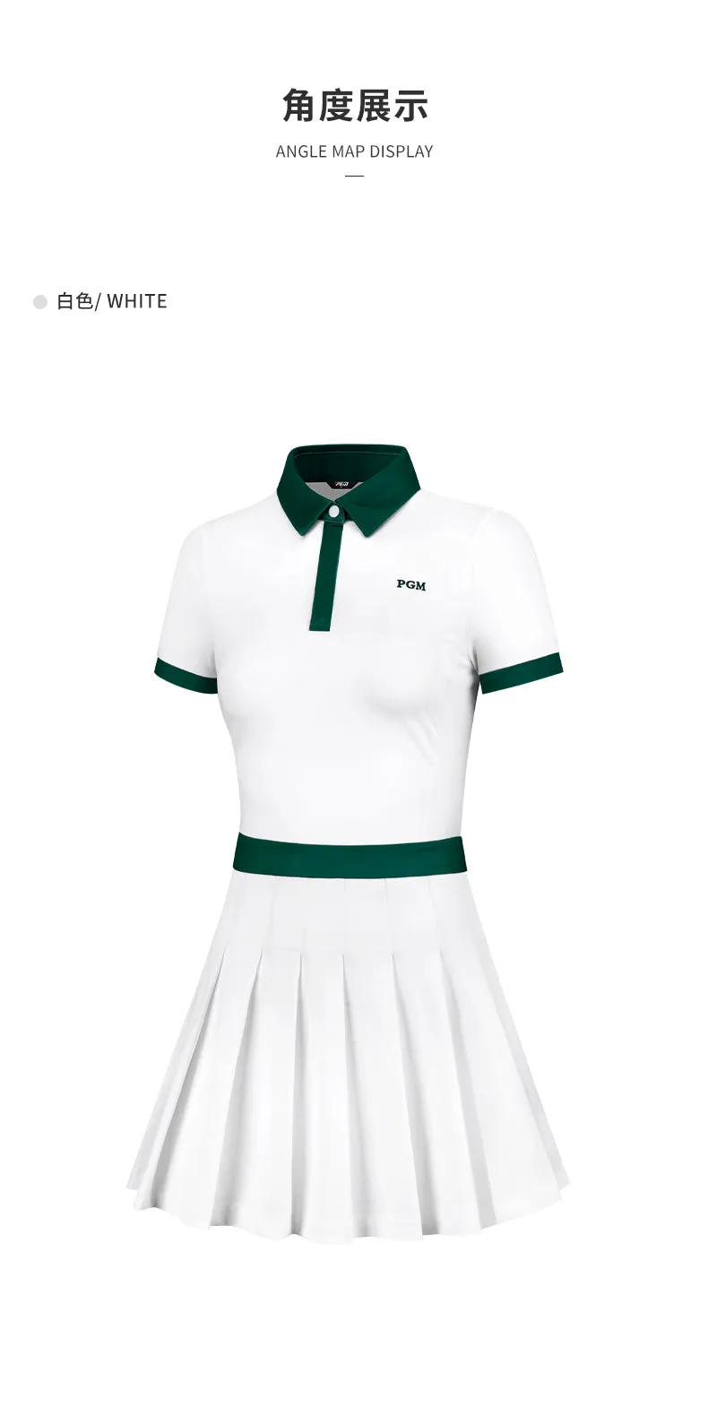 PGM QZ078 polo mini golf skirt set customize pleated high quality golf skirt