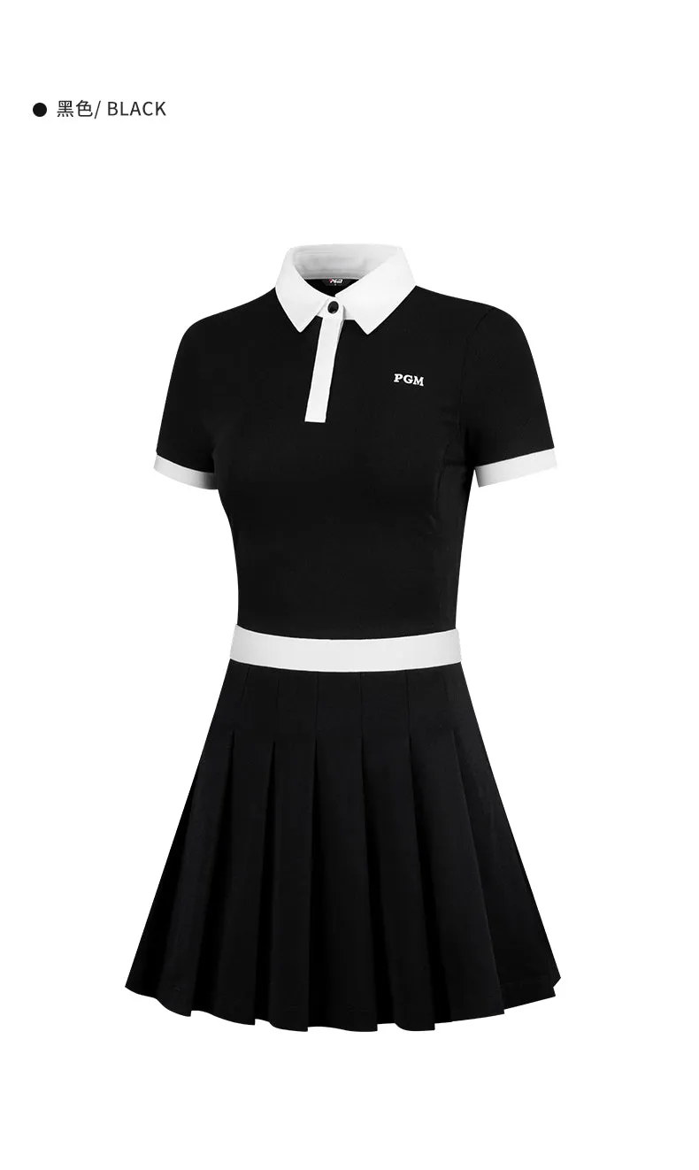 PGM QZ078 polo mini golf skirt set customize pleated high quality golf skirt