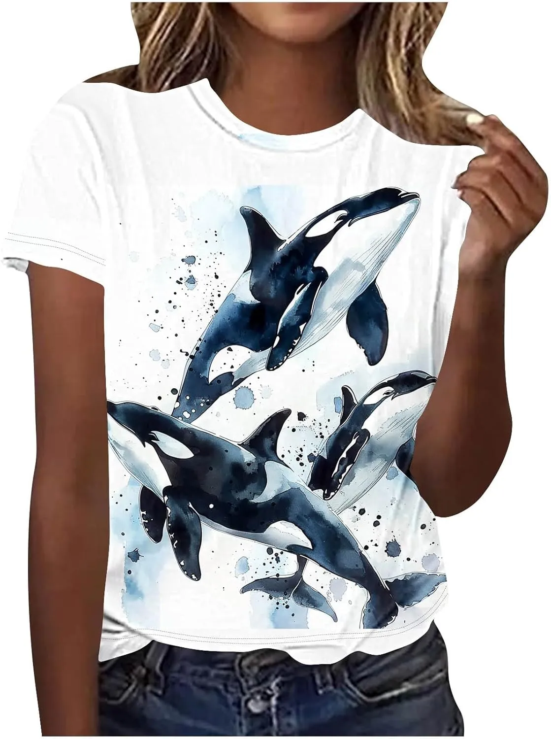 Plus Size Short Sleeve T Shirt for Women Casual Graphic Crewneck Tunic Tops Lightweight Soft Summer Shirts