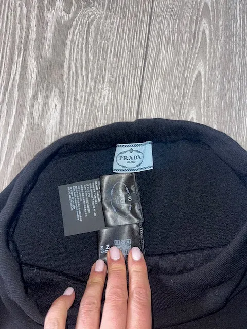 Prada Logo Plaque Jersey Stretch Shorts