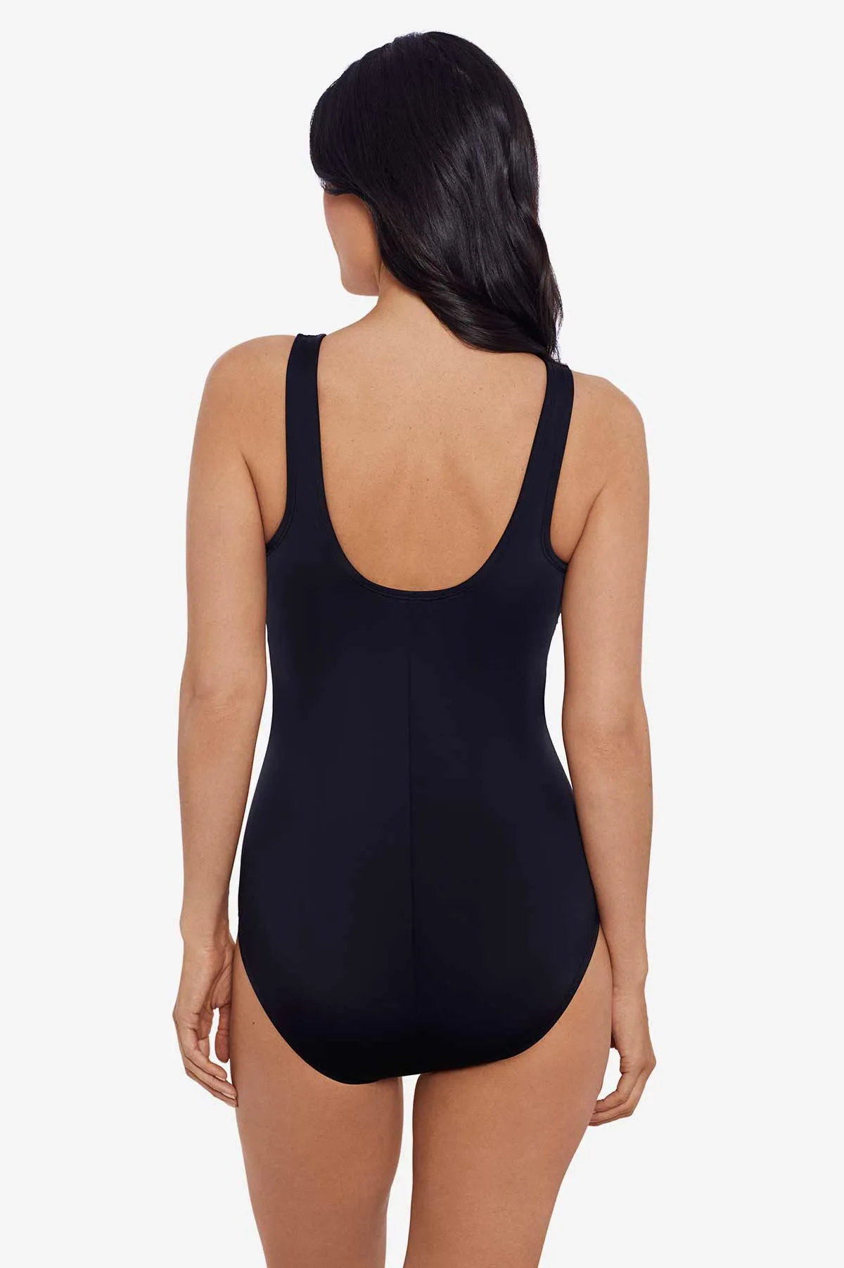 Prismatic Crosshatch High Neck Tank One Piece