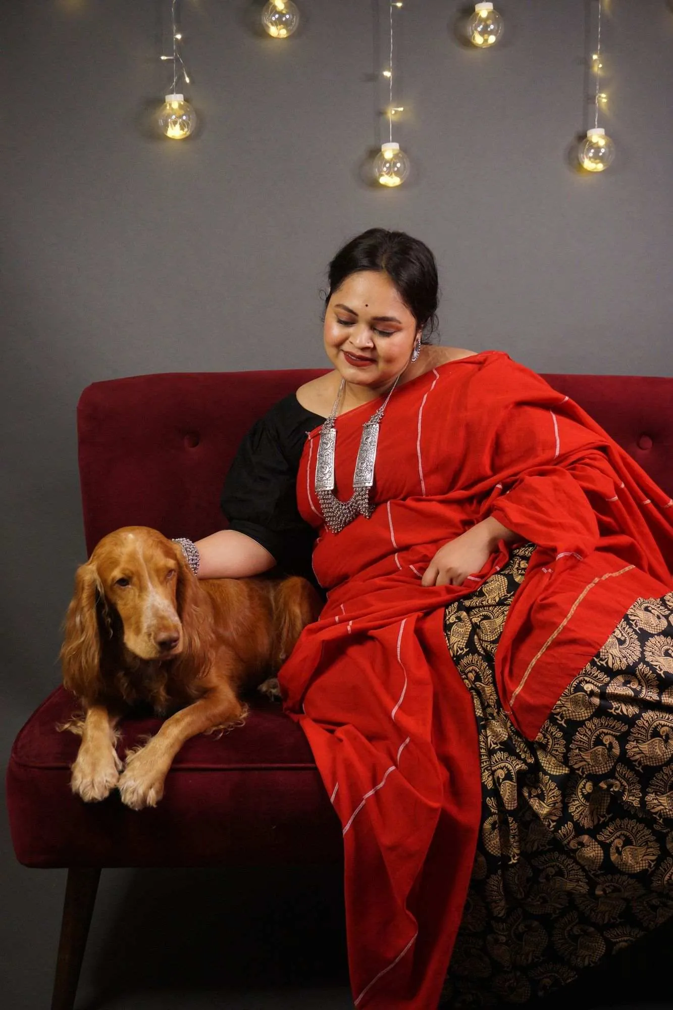 Pure cotton handloom half & half wrap in 1 minute saree