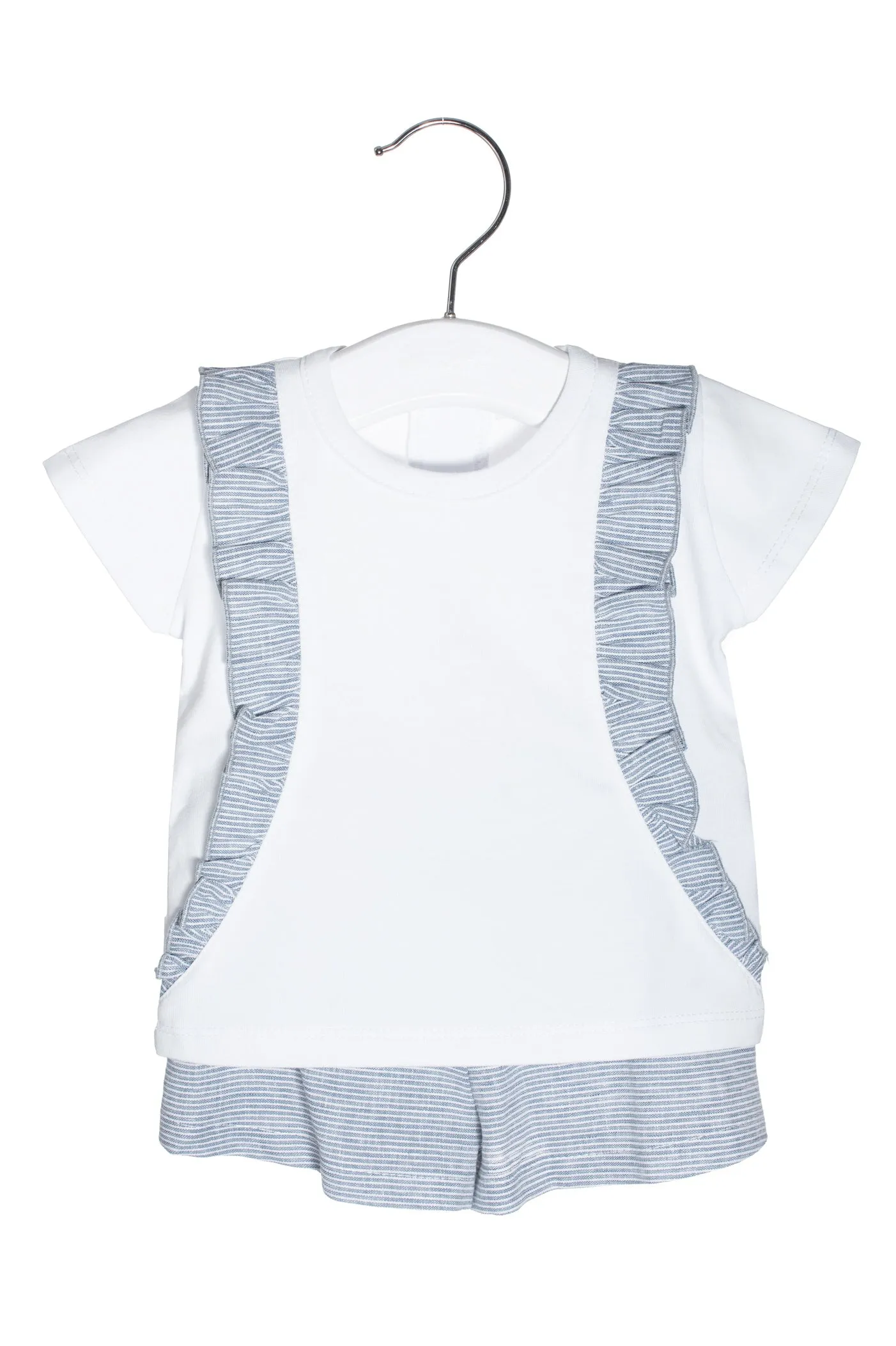 "Bronte" Navy Striped T-Shirt & Shorts