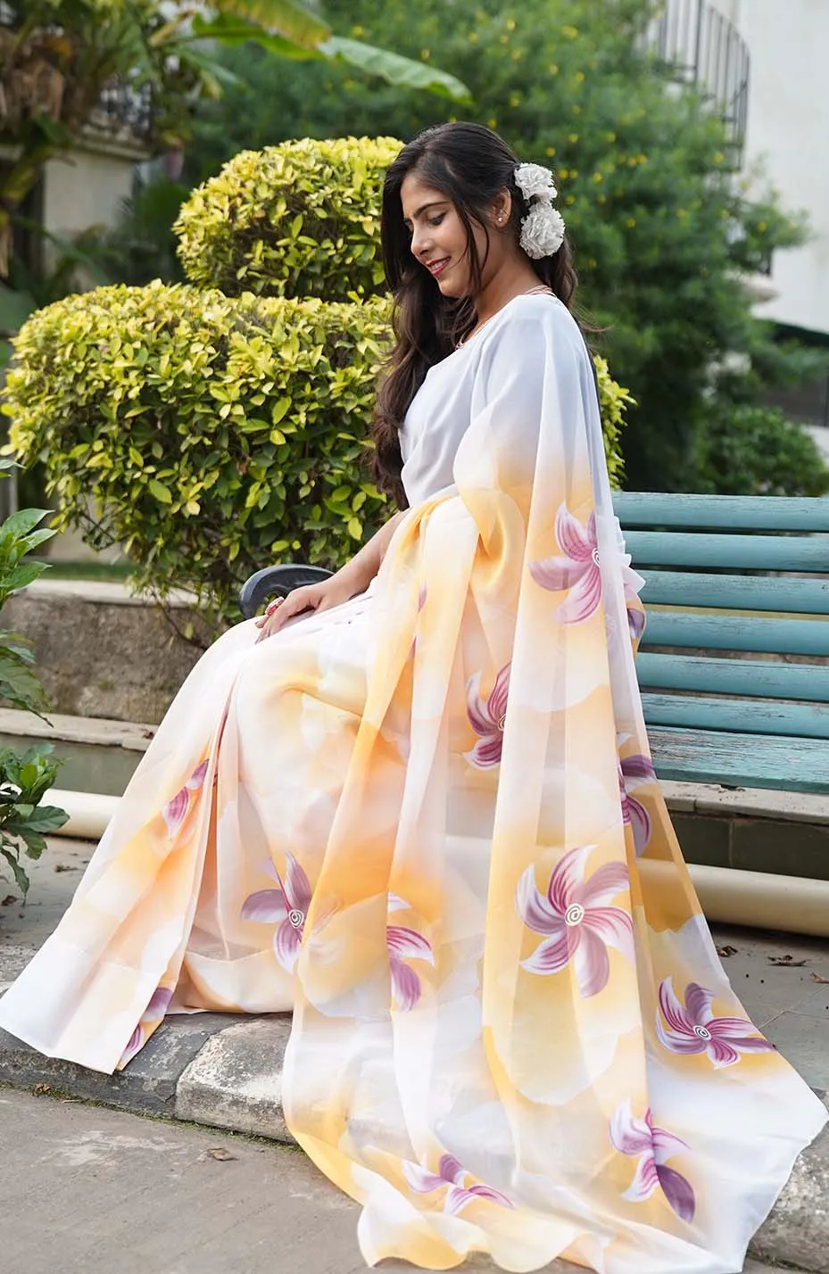 Ready To Wear Breezy Georgette Printed Wrap in 1 minute saree