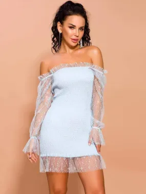 Romantic Light blue Lace Dress