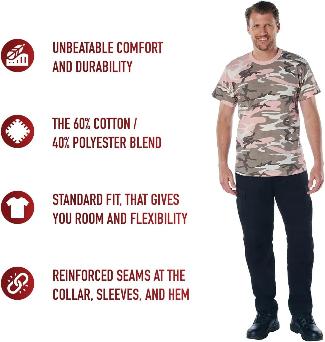 Rothco Camo T-Shirt - Comfortable, Tough and Long Lasting