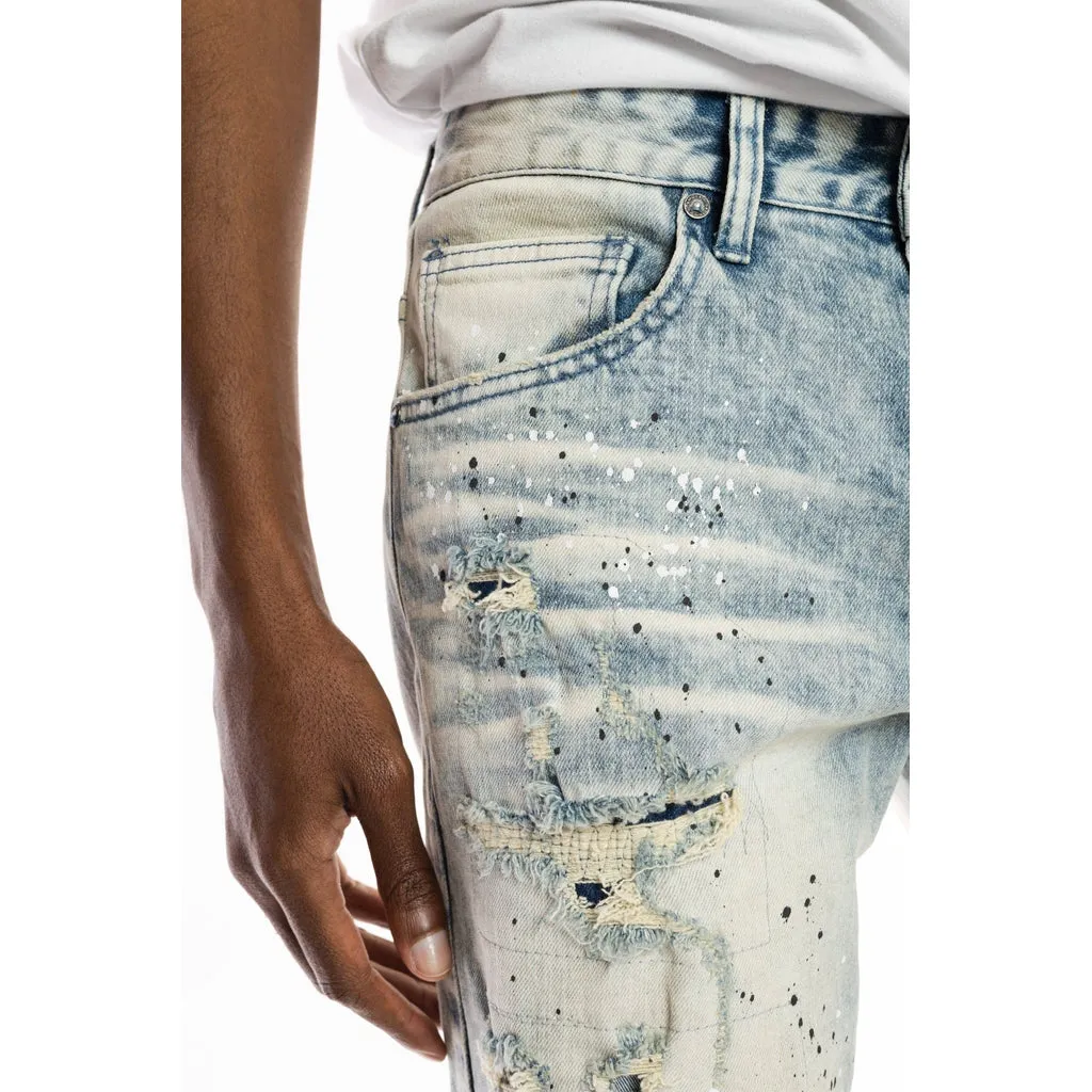 Slim Ripoff Semi Basic Jean Shorts - Brighton Blue