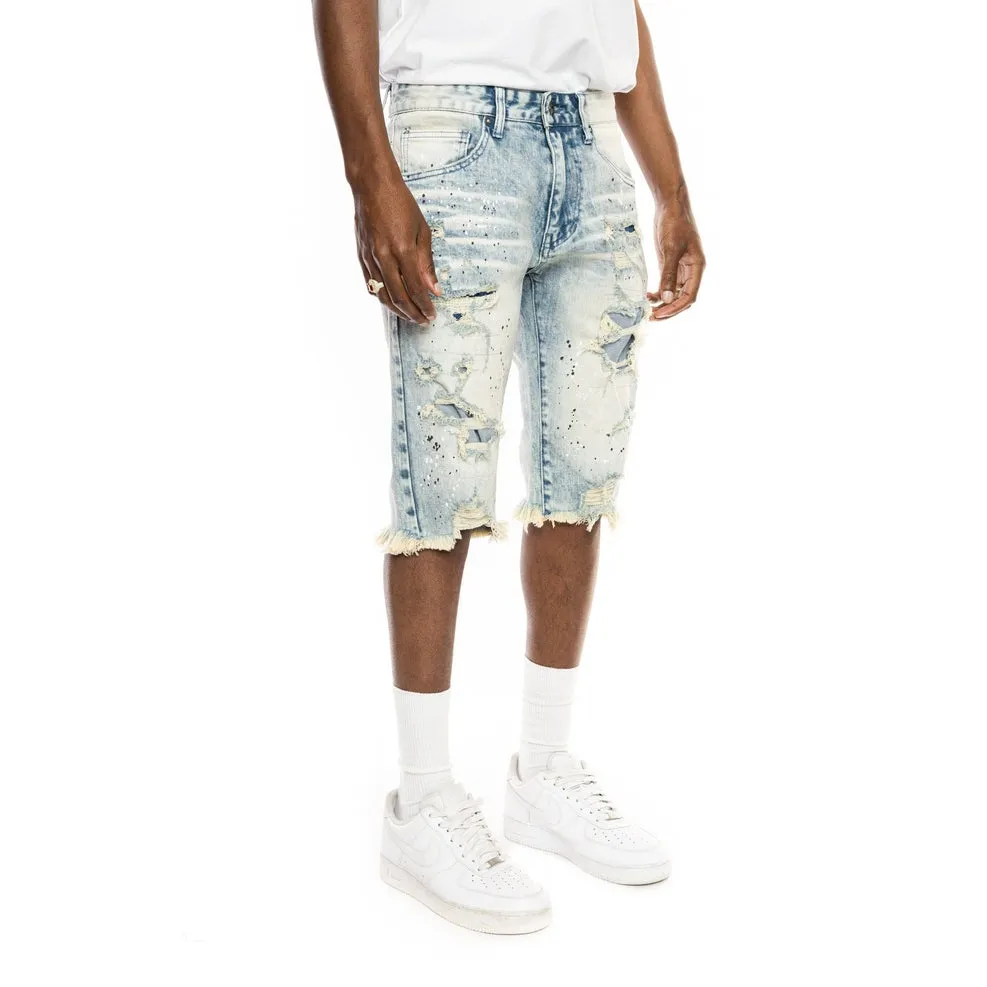 Slim Ripoff Semi Basic Jean Shorts - Brighton Blue
