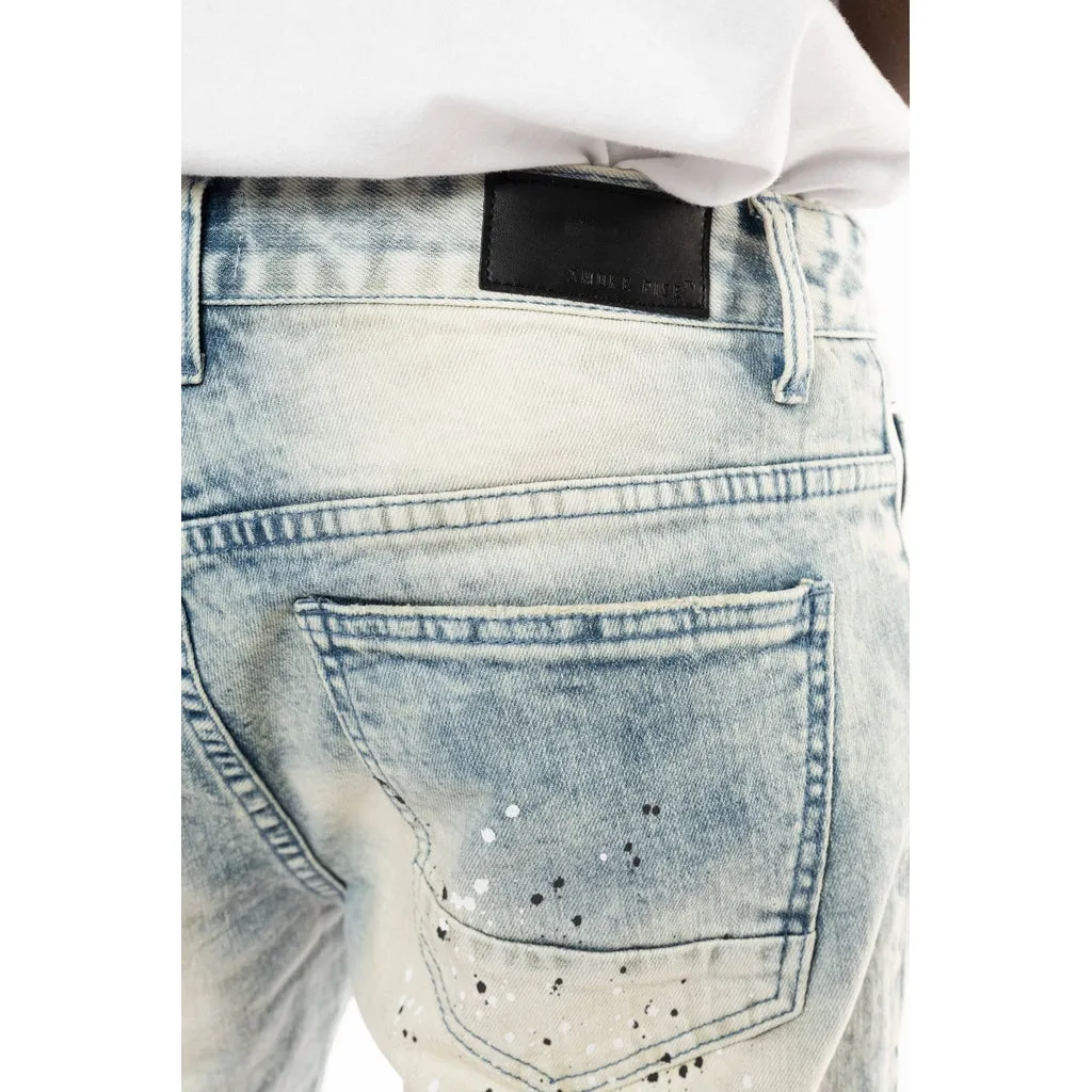 Slim Ripoff Semi Basic Jean Shorts - Brighton Blue