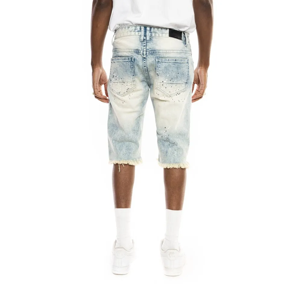 Slim Ripoff Semi Basic Jean Shorts - Brighton Blue