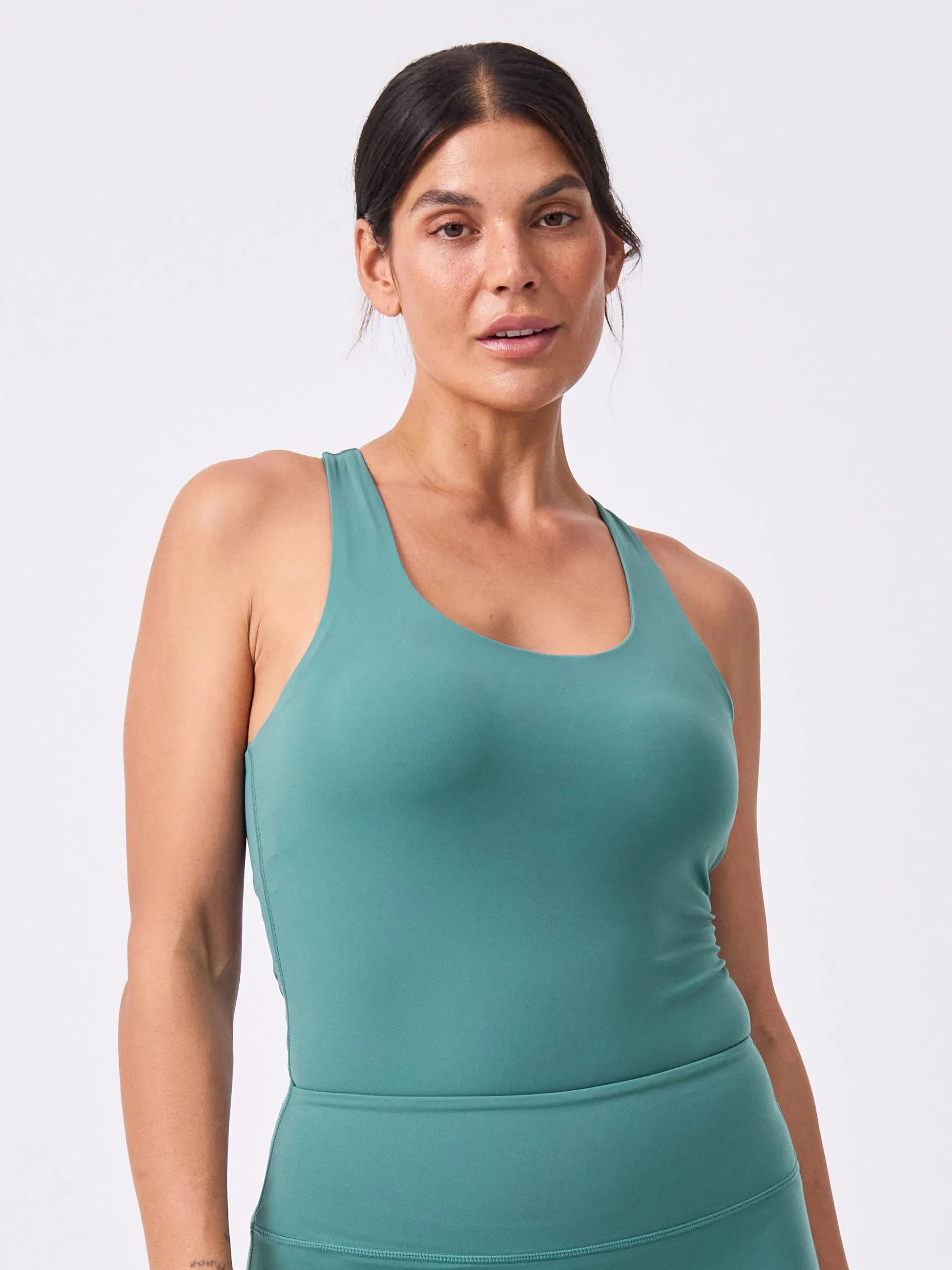 Soft Touch Keyhole Back Tank - Eden
