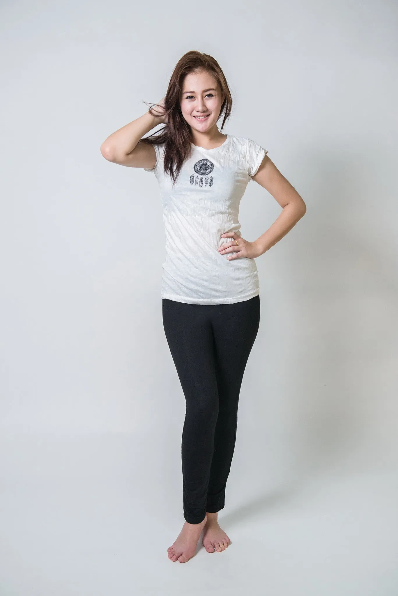 SureDesign Women's Super Soft Tshirt Dream Catcher White