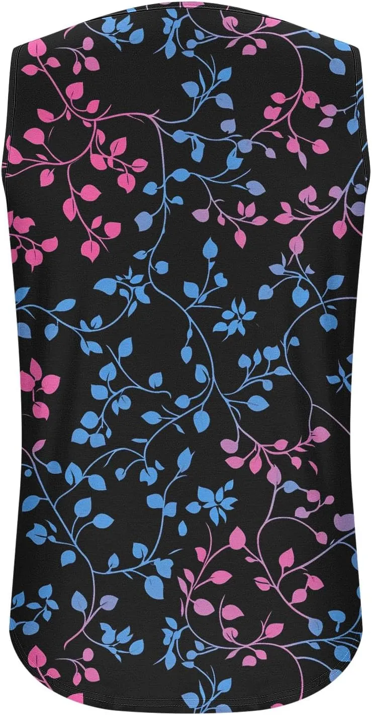 Tank Tops for Women 2025 Trendy Floral Print Comfy V Neck Slim Fit Camisole Trendy Soft Sleeveless Vacation Tank 2025