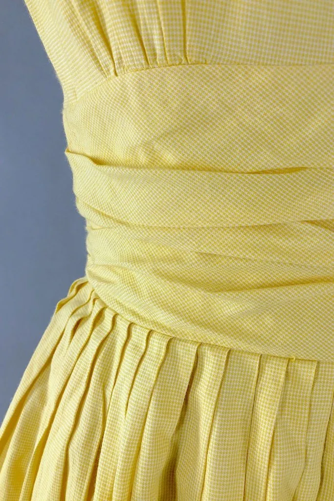 Vintage Yellow Cotton Sundress