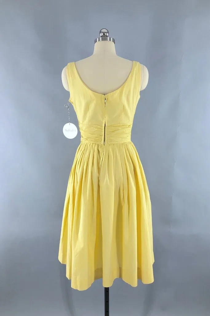 Vintage Yellow Cotton Sundress
