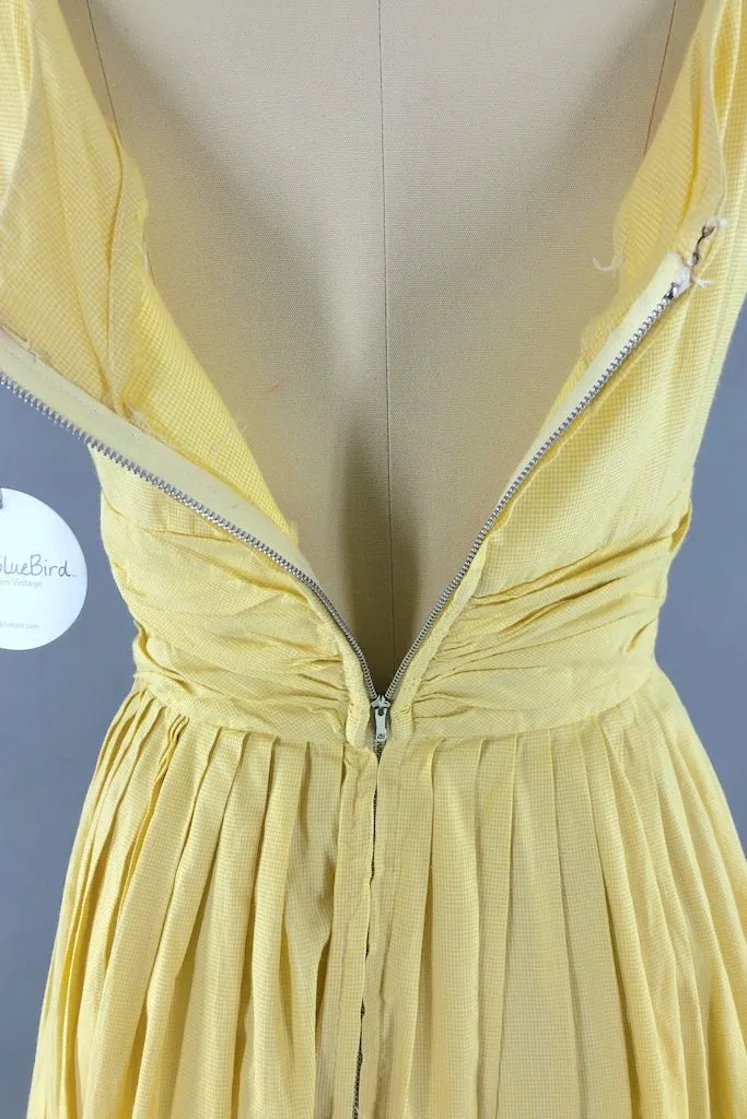 Vintage Yellow Cotton Sundress
