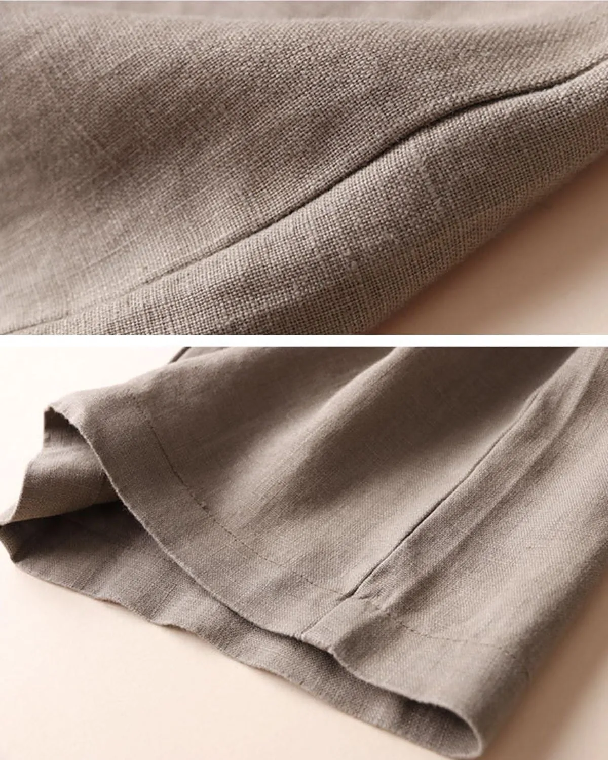 Women's 100% Linen Wide Leg Pants Summer Casual Cropped Palazzo Beach Pants Outfits 2025 Trendy